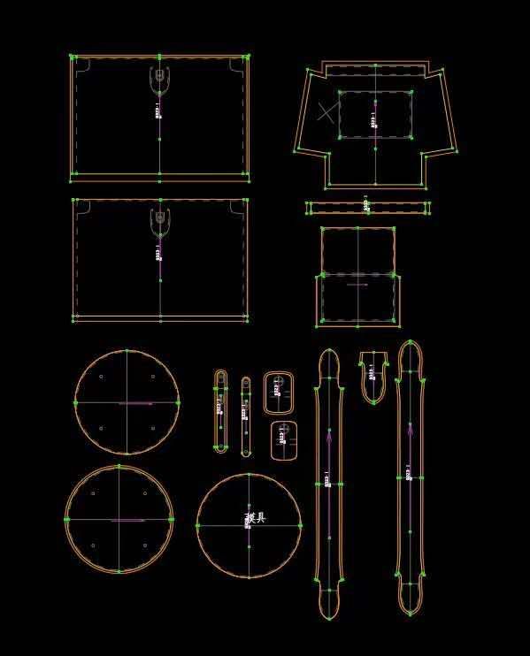 A leather bag pattern being marked and prepared by hand